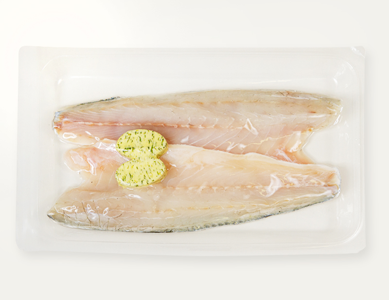 Farmed Sea Bass Fillets With Lemon And Dill Butter X 2 200g W Stevenson And Sons Ltd